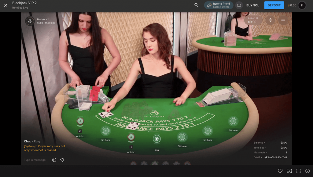 Cloudbet Blackjack Game