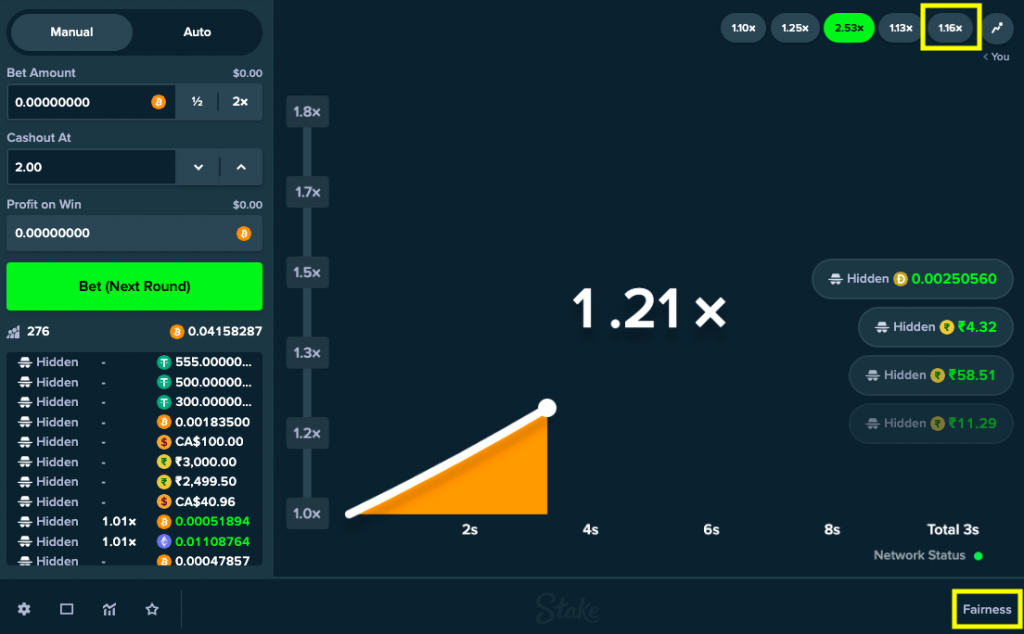 stake provably fair features