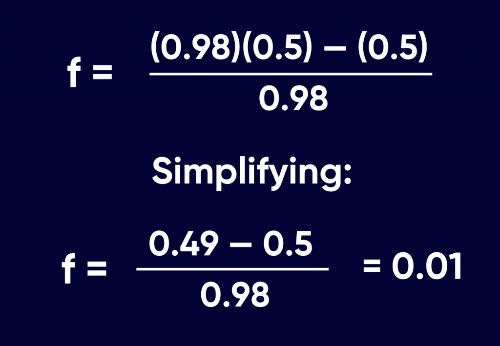 kelly criterion test formula